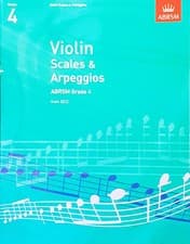 Image of ABRSM Violin Scales & Arpeggios Grade 4 Sheet Music Exam Book from 2012 __