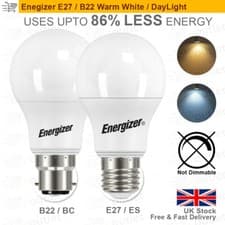 Image of 1 - 12 PACKS LED Bulb B22 E27 GLS Lamp Light Bulbs Daylight Warm White Energizer