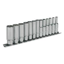 Image of Sealey AK2692 Socket Set 13pc 1/4"Sq Drive Deep WallDrive Metric