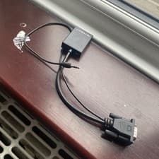 Image of UK VGA Male to HDMI Female 1080P Output HDTV Audio Video Cable Converter Adapter