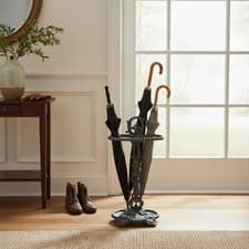 Image of Cast Iron Umbrella Stand Antique Victorian Stand Umbrella Holder Indoor/Outdoor