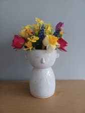 Image of VASE Sass and Belle Speckled Face Glazed Flower Vase Ceramic 20cm NEW