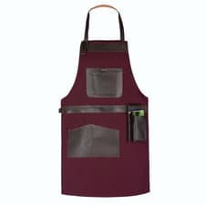 Image of Genuine Leather Apron Pockets Cowhide Canvas Butcher Cheff BBQ Home Apron