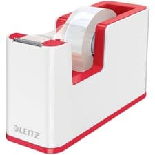 Image of Leitz 53641026 Tape dispenser White-red 19mm width max 33m length Refillable