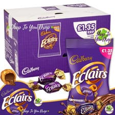 Image of FULL BOX CADBURY CHOCOLATE ECLAIRS 12 x 130g BAGS✨ONLY £19.95✨BB 30/05/26✨OFFER✨