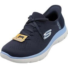 Image of Skechers Slip Ins Summits New Daily Womens Ladies Blue Hands Free Trainers Size