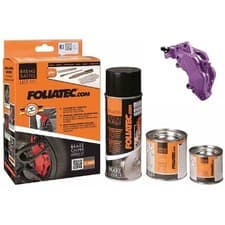 Image of Foliatec FT2179 Brake Caliper Paint Set Cleaner Brush Gloves Stick Deep Violet