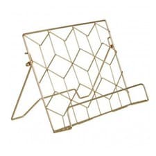 Image of Vertex Contour Matte Gold Cooking Book Recipe Kitchen Cookbook Stand Bookrest