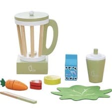 Image of Teamson Kids Little Chef Frankfurt Wooden Blender Play Kitchen - Green 13 Pieces