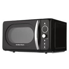 Image of Microwave, 20L Retro Black Microwave by Hamilton Beach, 700W, HB70H20B