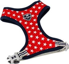 Image of HUGO & HUDSON Dog Harness No Pull Adjustable Fabric Rear Buckle Pet Vest, Red