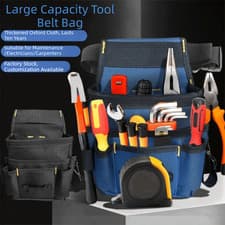 Image of Waist Tool Bag Adjustable Multi Functional Belt Pocket Pouch Toolbag For Worker