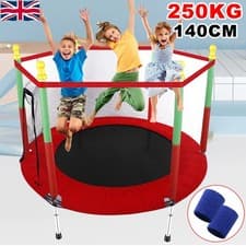 Image of 5FT Kid Trampoline With Safety Net Enclosure Children Outdoor Garden Fun Toy UK