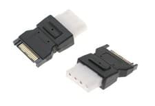 Image of SATA 15 Pin Male Power Connecter to 4 pin Molex Female Adapter Converter Changer