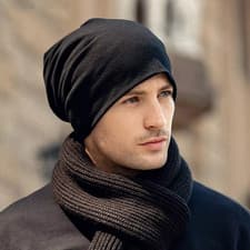 Image of Soft Cotton Jersey Beanie Hat Alopecia Hair Loss Cancer Chemo Stretch Festival