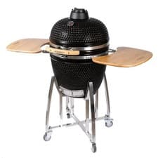 Image of 21" Ceramic Kamado BBQ Oven - Multi-Fuel Grill for BBQ, Slow