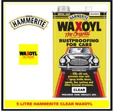 Image of Hammerite 5092949 Waxoyl Rustproofing Refill Can 5 LITRE - CLEAR