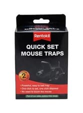 Image of Rentokil Quick Set Mouse Traps Twin Pack Rat Mouse Control Trap