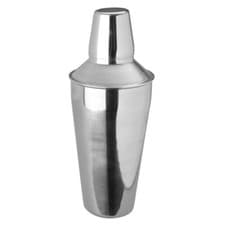 Image of Cocktail Shaker Manhattan Style Stainless Steel 3 Piece Built in Strainer 750ml