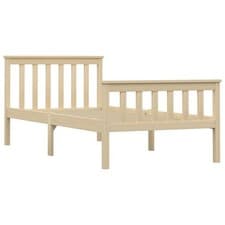 Image of Bed Frame Solid Pine Wood Bedstead with Slatted 3FT Single 4FT6 Double King ****