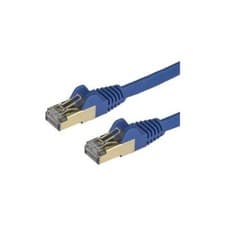 Image of StarTech CAT6a Ethernet Cable 0.5m Blue Network Cable Snagless RJ45 Cable