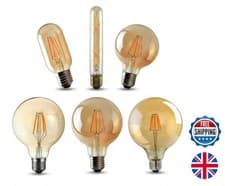 Image of Vintage Filament LED Edison Bulb Dimmable E27 Decorative Industrial Light A