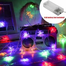 Image of Christmas Snowflake Fairy String Lights Light Curtain Window Christmas Party