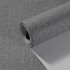 Image of 6X Grey Plain Textured Wallpaper Thick Embossed Woven Linen Effect Wall Paper