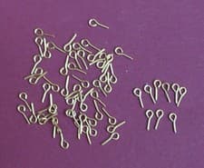 Image of 7mm x 0.70mm 500count BRASS EYE BOLTS / EYE PIN,MODEL MAKING,CRAFT,HOBBY
