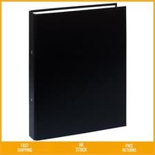 Image of Durable Polypropylene A4 Ring Binder 2 O-Ring 40mm Spine Black Holds 400 Shts