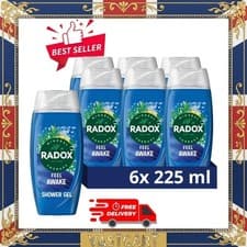 Image of Radox Feel Awake 2in1 Shower Gel & Shampoo 225ml x6 | Fennel & Sea Minerals