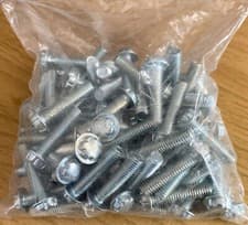 Image of M6 x 25 Zinc Plated Flange Button Steel Tamper Proof Security Screw