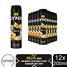 Image of Lynx XL 48-Hour High Definition Fragrance Body Spray Deodorant, 12 Pack, 200ml