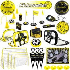 Image of KICKMASTER JUNIOR BACK GARDEN FOOTBALL EQUIPMENT, BALLS, FLAGS, GOALS & MORE