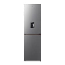 Image of HYE 50/50 Frost Free Fridge Freezer With Water Dispenser, 256L, 55cm - Silver