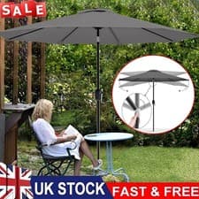 Image of 3M Large Garden Parasol Sun Shade Canopy Patio Outdoor Umbrella Crank Tilt UK,