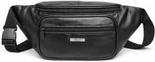 Image of Genuine Leather Waist Bum Bag Travel Holiday Money Belt, Zipped Secure, Premium