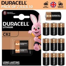 Image of Duracell CR2 Lithium Photo Batteries DLCR2 ELCR2 CR15H270 Drone Alarms Cameras