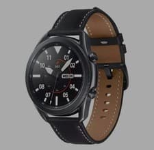 Image of Samsung Galaxy Watch3 SM-R840 45mm Stainless Steel Case with Leather Strap-Black