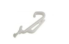 Image of Streamline White PVC Plastic Window Curtain Track Gliders Hooks