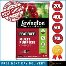 Image of MULTI PURPOSE PEAT FREE COMPOST LEVINGTON 20L 40L 70L GARDEN SOIL JOHN INNES NEW
