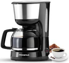 Image of Electric Filter Coffee Maker with 40-Min Keep Warm & Rapid Brew - 1000W, 1.25L,