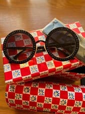 Image of Dolce and Gabbana DG2170-B Crystal Embelished Round Sunglasses
