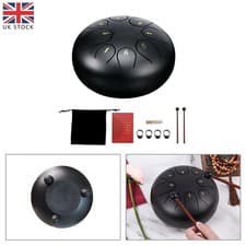 Image of 6'' Steel Tongue Drum 8 Notes Percussion Instrument Hand Tankdrum Mallets Drum