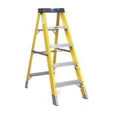 Image of Sealey Step Ladder Fibreglass 4 Steps 150kg Capacity 1.4m Height Anti Slip FSL5