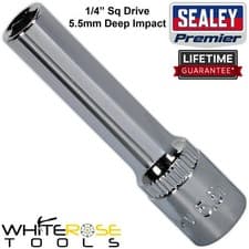 Image of Sealey Premier WallDrive® Socket 5.5mm Deep 1/4"Sq Drive Fully Polished 6 Point
