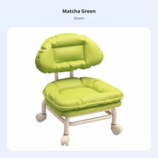 Image of Low Rolling Stool with Backrest Stable Anti-Tip Design Swivel Caster Stool