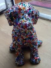 Image of Jack Russell GEM ENCRUSTED Dog Ornament Figurine Statue Figure Gift 19x15x13 cm