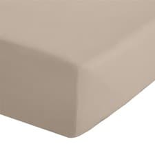 Image of Catherine Lansfield 180TC Easy Iron Percale Fitted Sheet Or Pillowcases Natural