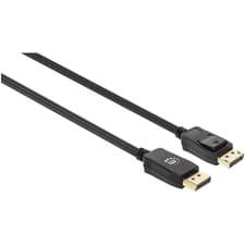 Image of Manhattan 353618 DisplayPort Cable Black 2m 8K UHD DisplayPort plug to plug